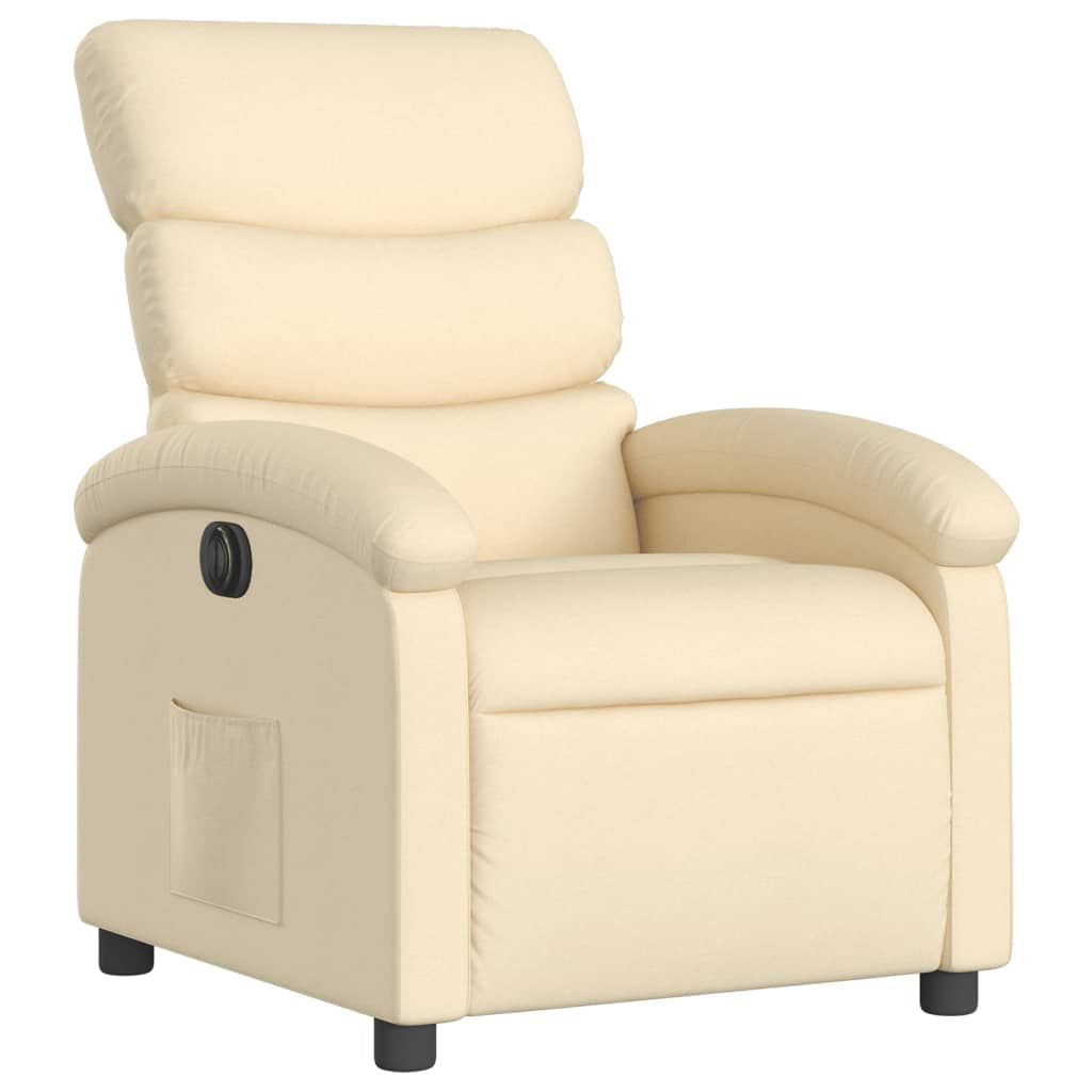 Cream Fabric Electric Recliner Chair – Comfort & Modern Design