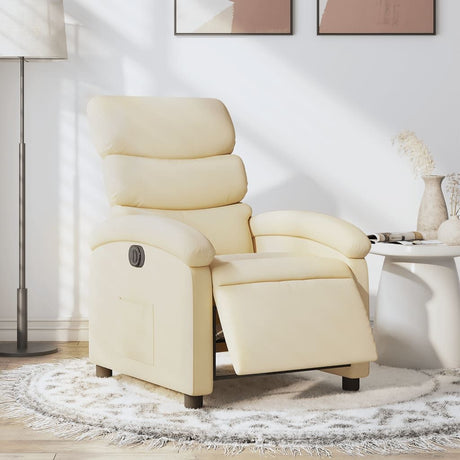 Cream Fabric Electric Recliner Chair – Comfort & Modern Design