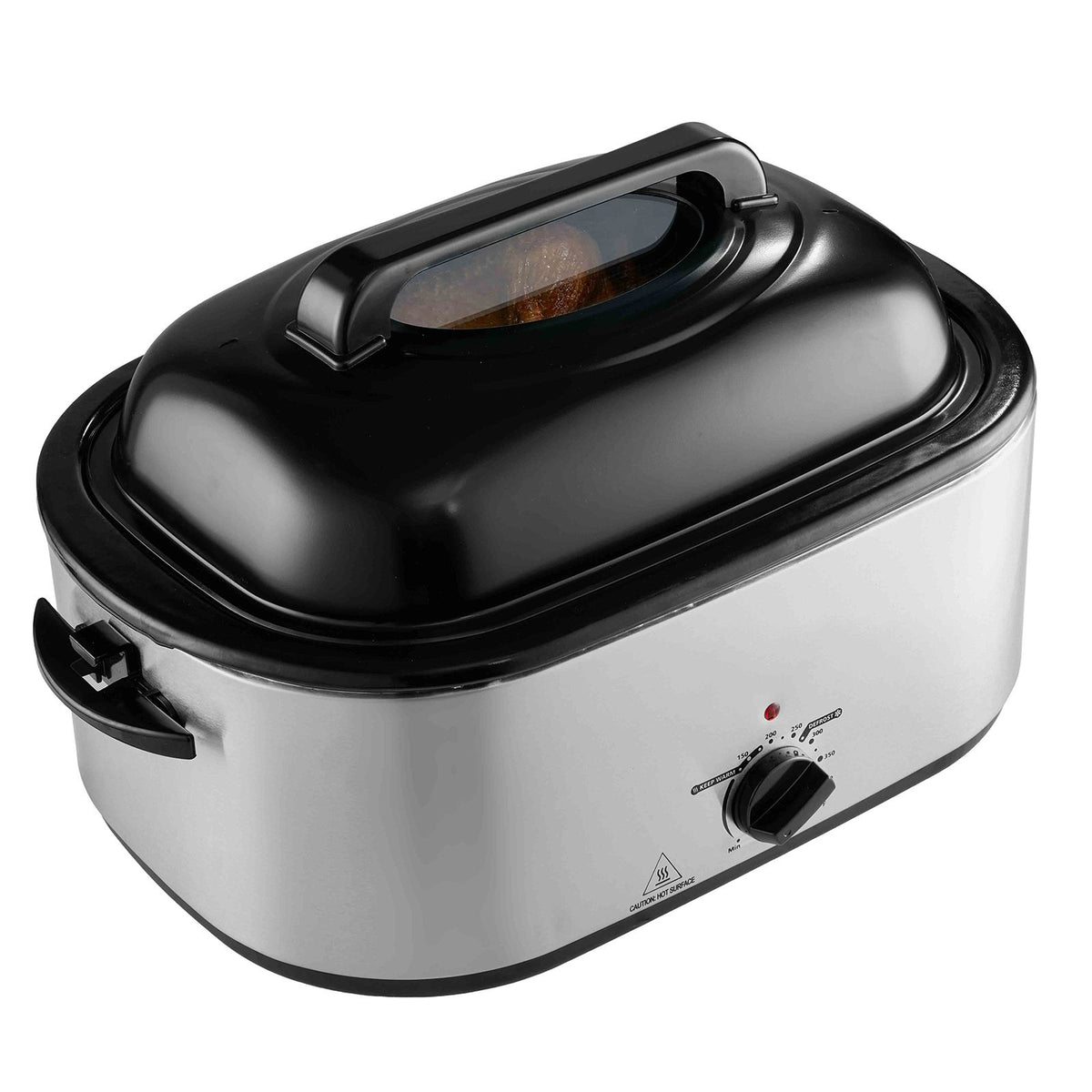 Electric Roaster Oven with Self-Basting Lid and Versatile Cooking Options
