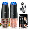 Electric Salt and Pepper Grinder Set – Rechargeable with Adjustable Coarseness and LED Light