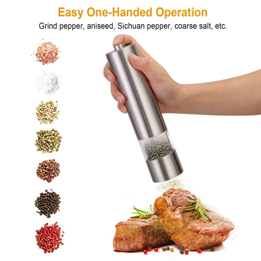 One-Hand Electric Salt and Pepper Grinder