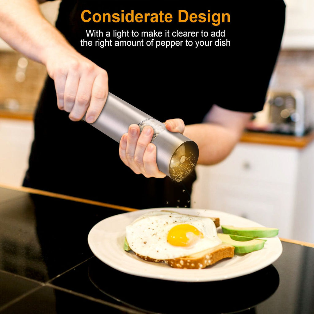 One-Hand Electric Salt and Pepper Grinder