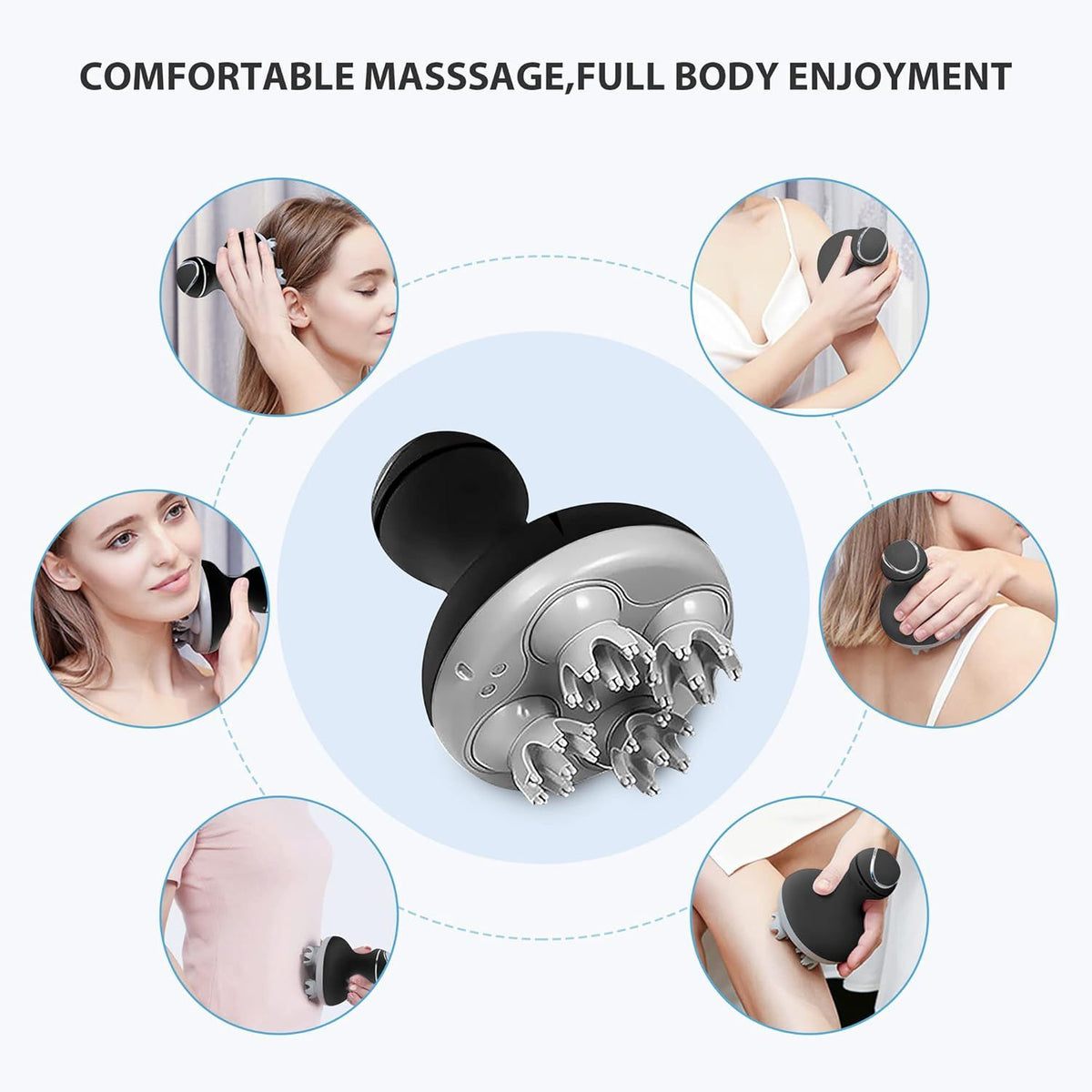 Electric Scalp Massager – water-ready & Relaxing
