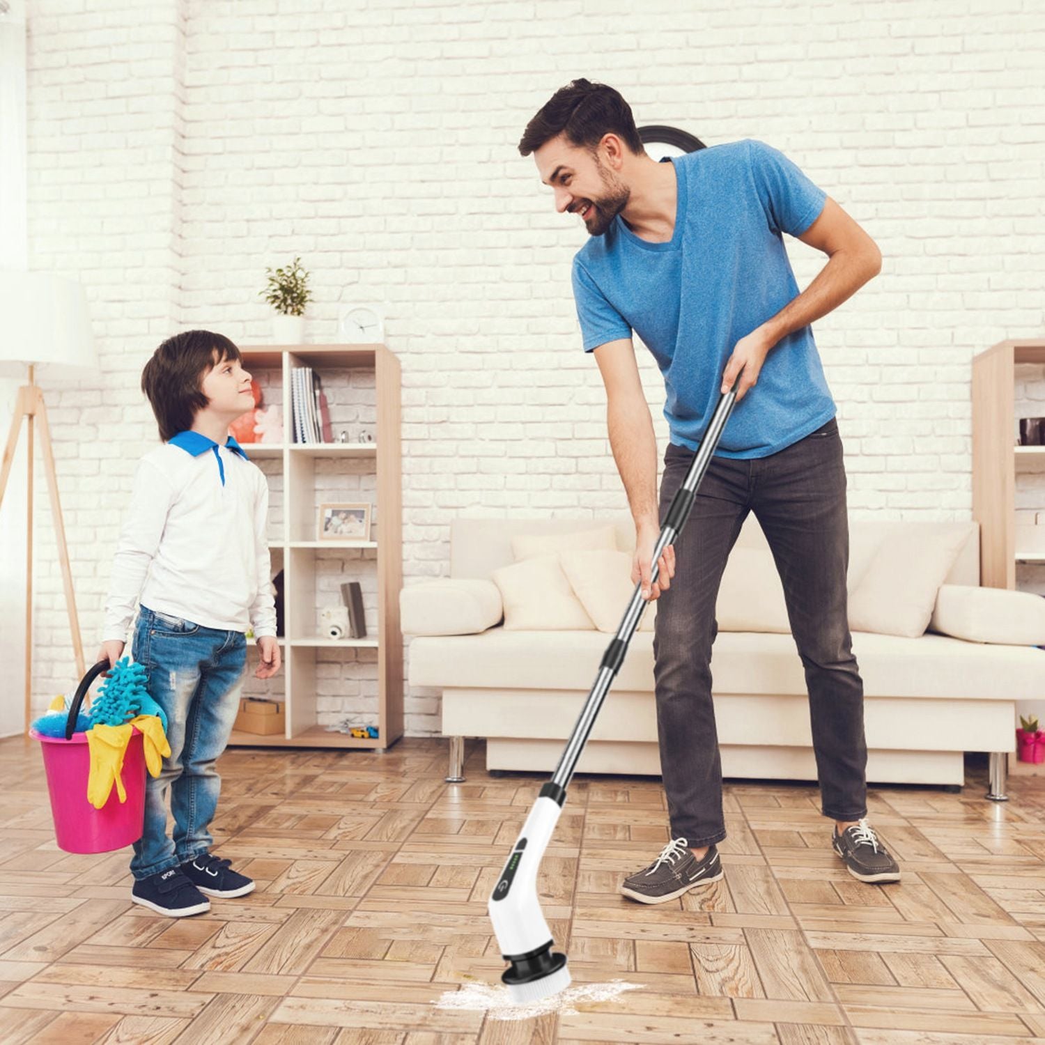 Cordless Spin Scrubber with Eight Brush Heads