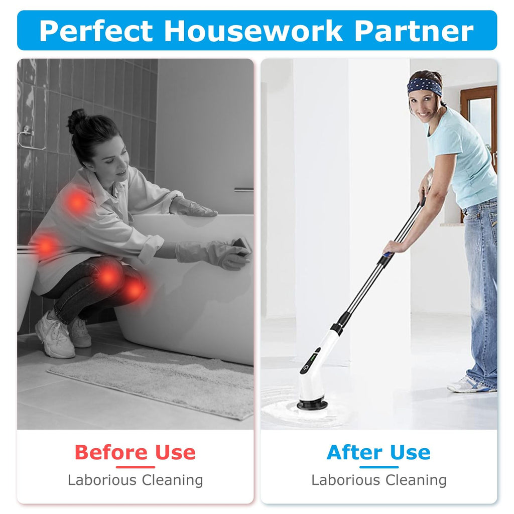 Cordless Spin Scrubber with Eight Brush Heads