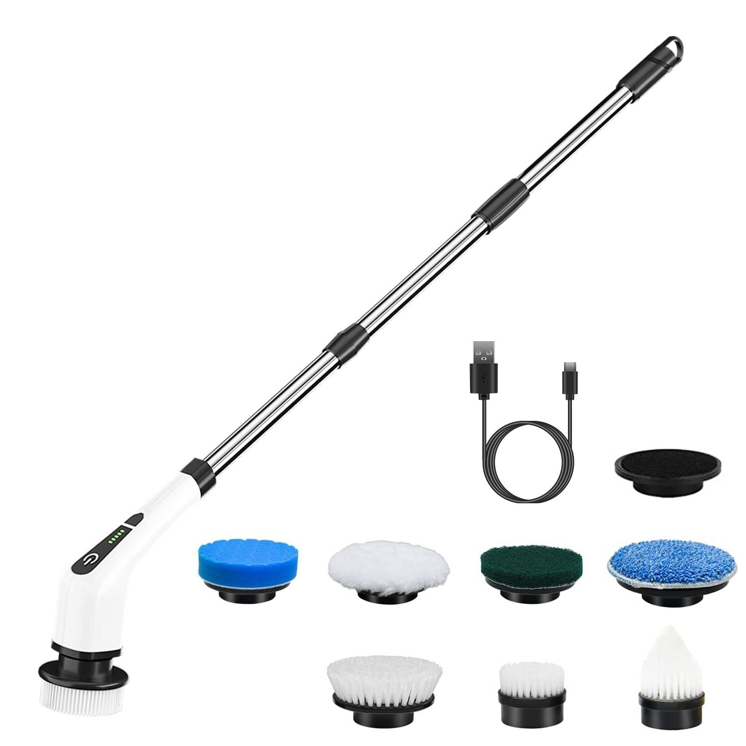 Cordless Spin Scrubber with Eight Brush Heads