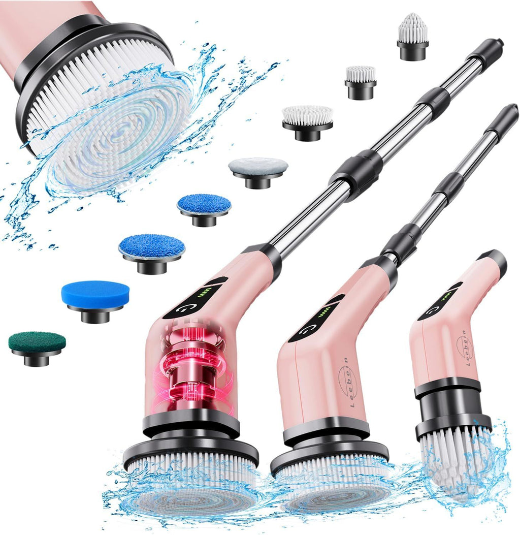 Cordless Electric Spin Scrubber with Eight Cleaning Heads