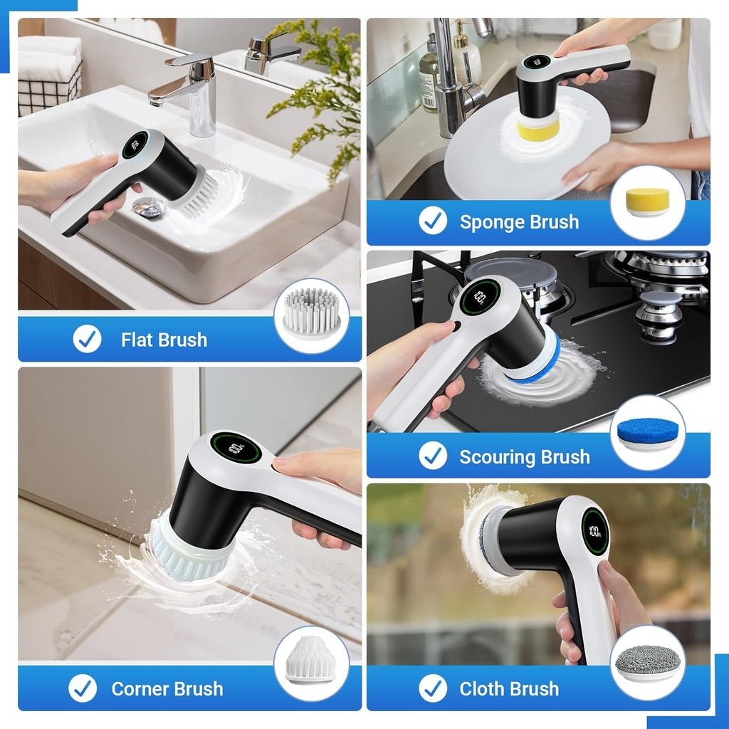 Cordless Two-Speed Electric Spin Scrubber