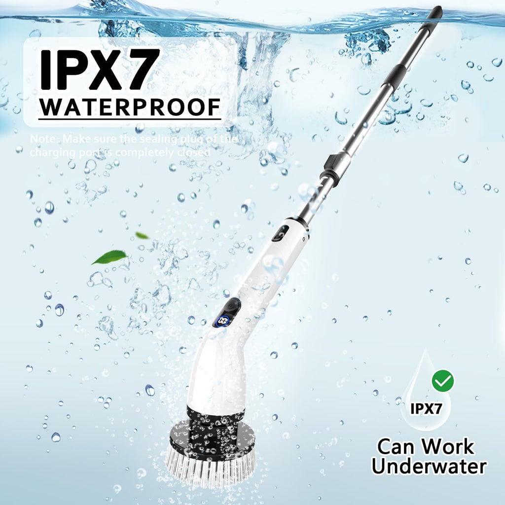 Cordless Electric Spin Scrubber with Eight Brush Heads