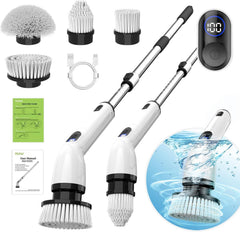 Electric Spin Scrubber – Cordless, IPX7 water-ready, 2 Speeds up to 450RPM