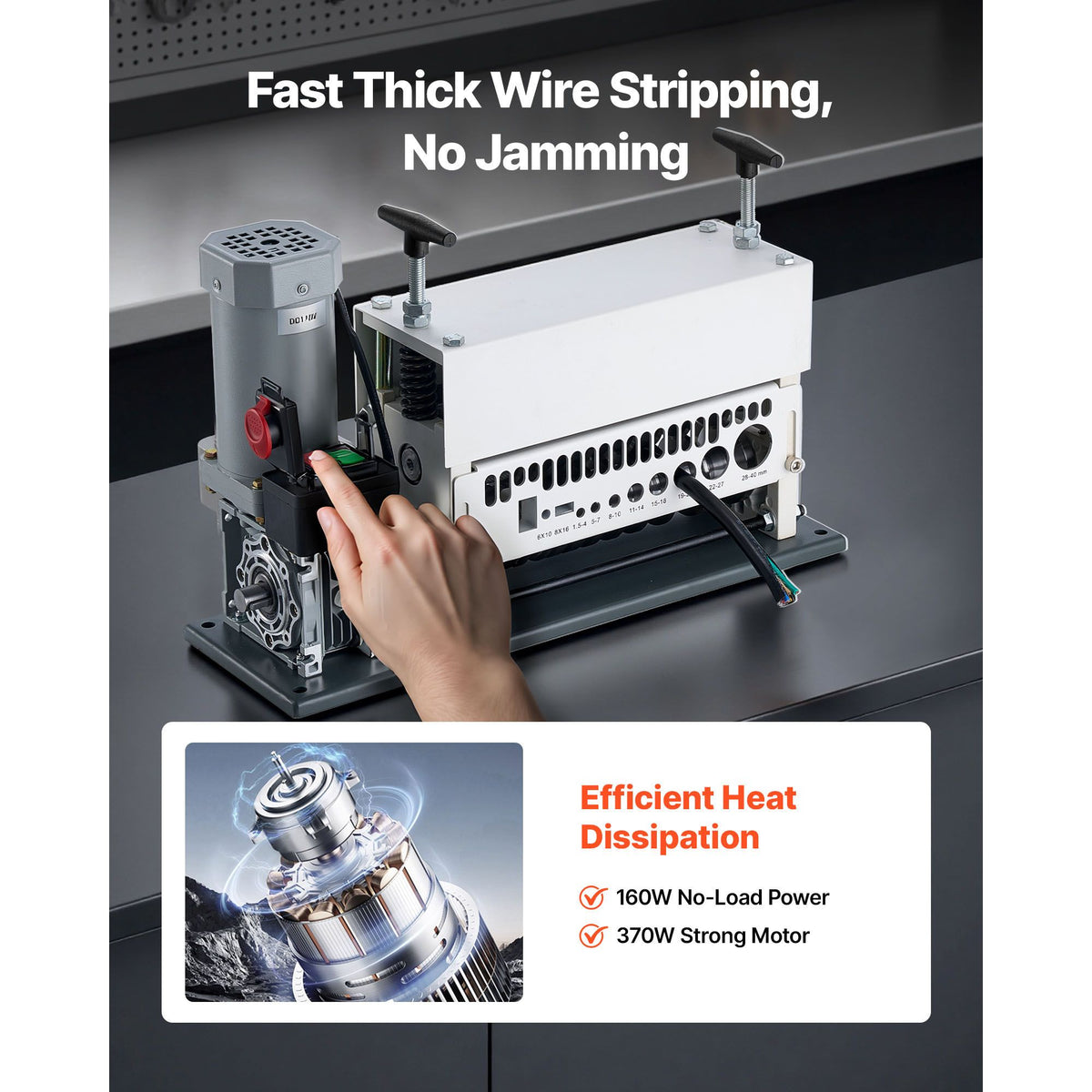 Electric Wire Stripper with Dual Modes for Scrap Copper Recycling