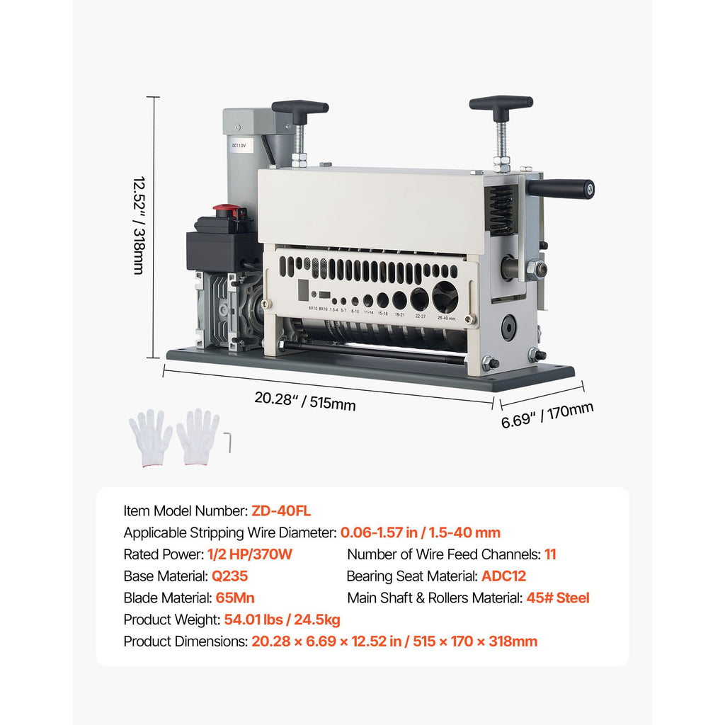 Electric Wire Stripper with Dual Modes for Scrap Copper Recycling