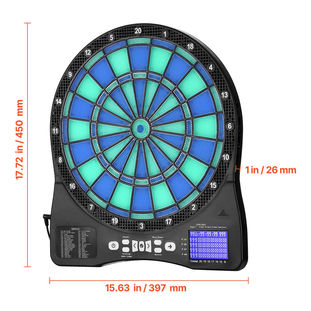 LED Electronic Dartboard with Live LCD Scoring