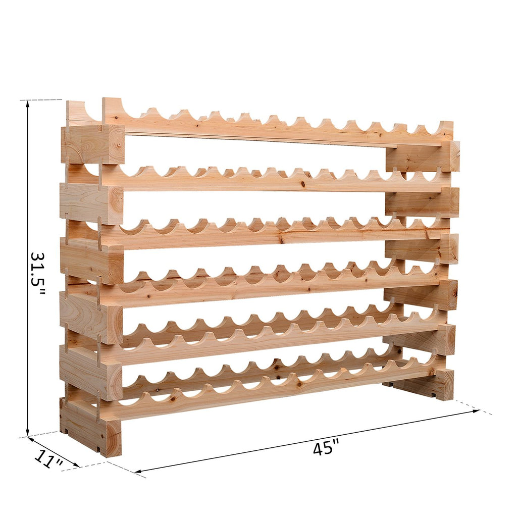 Modular Stacking Wine Rack with Customizable Finish