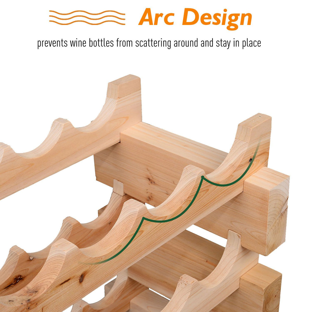 Modular Stacking Wine Rack with Customizable Finish