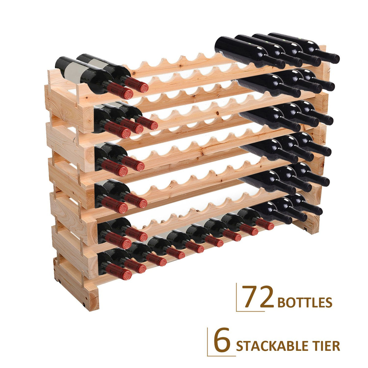 Modular Stacking Wine Rack with Customizable Finish