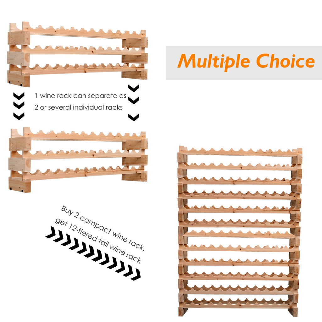 Modular Stacking Wine Rack with Customizable Finish