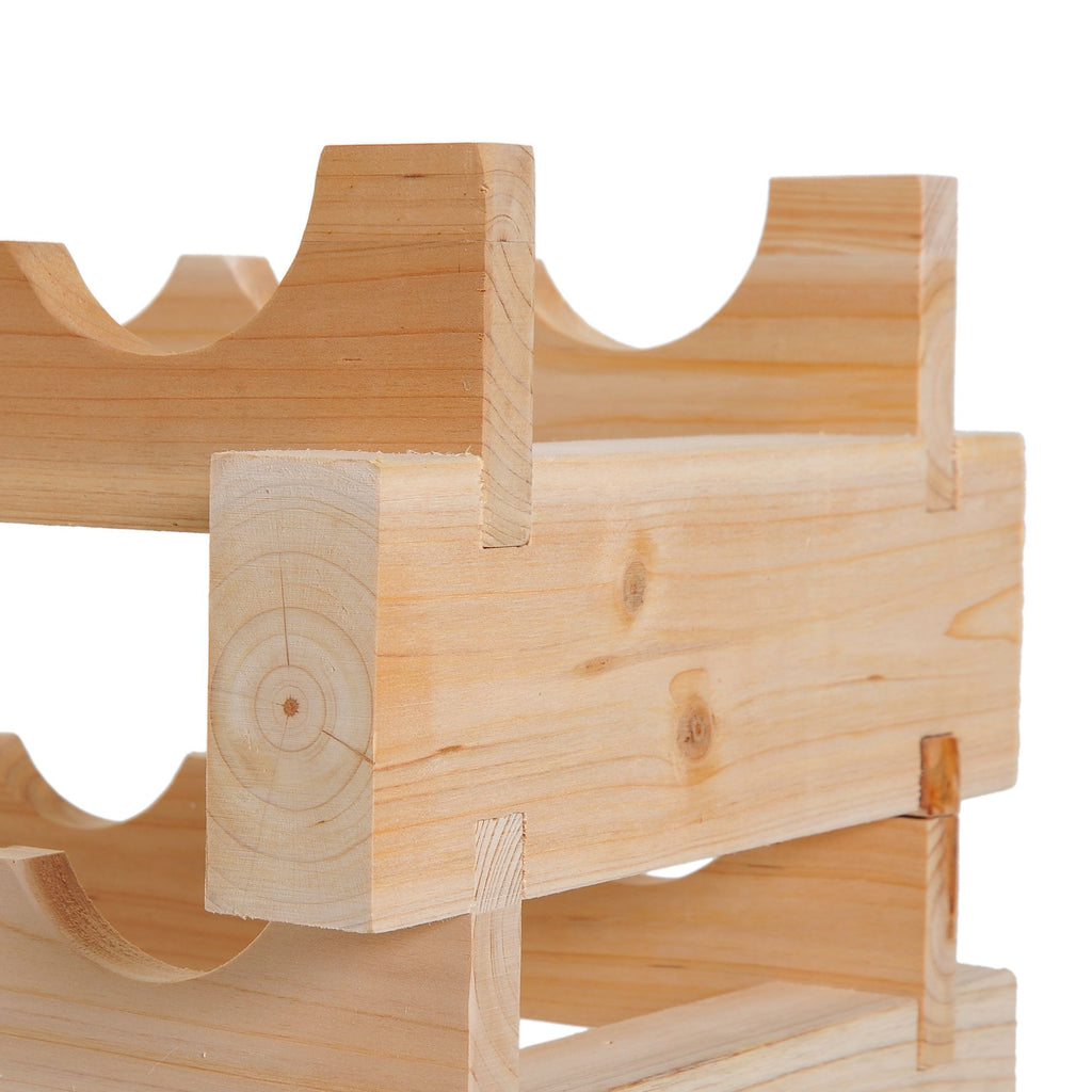 Modular Stacking Wine Rack with Customizable Finish