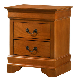 Traditional Two-Drawer Bedside Nightstand