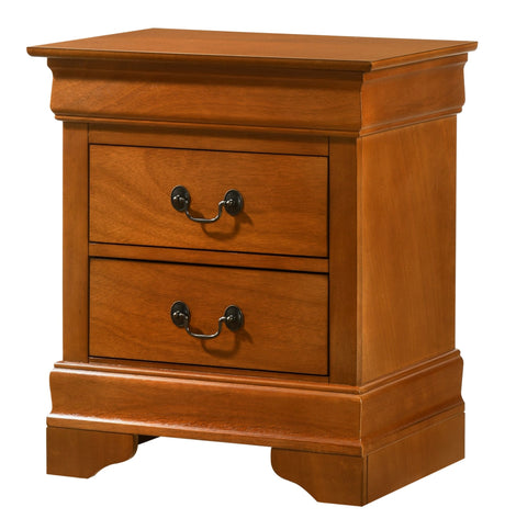 Traditional Two-Drawer Bedside Nightstand