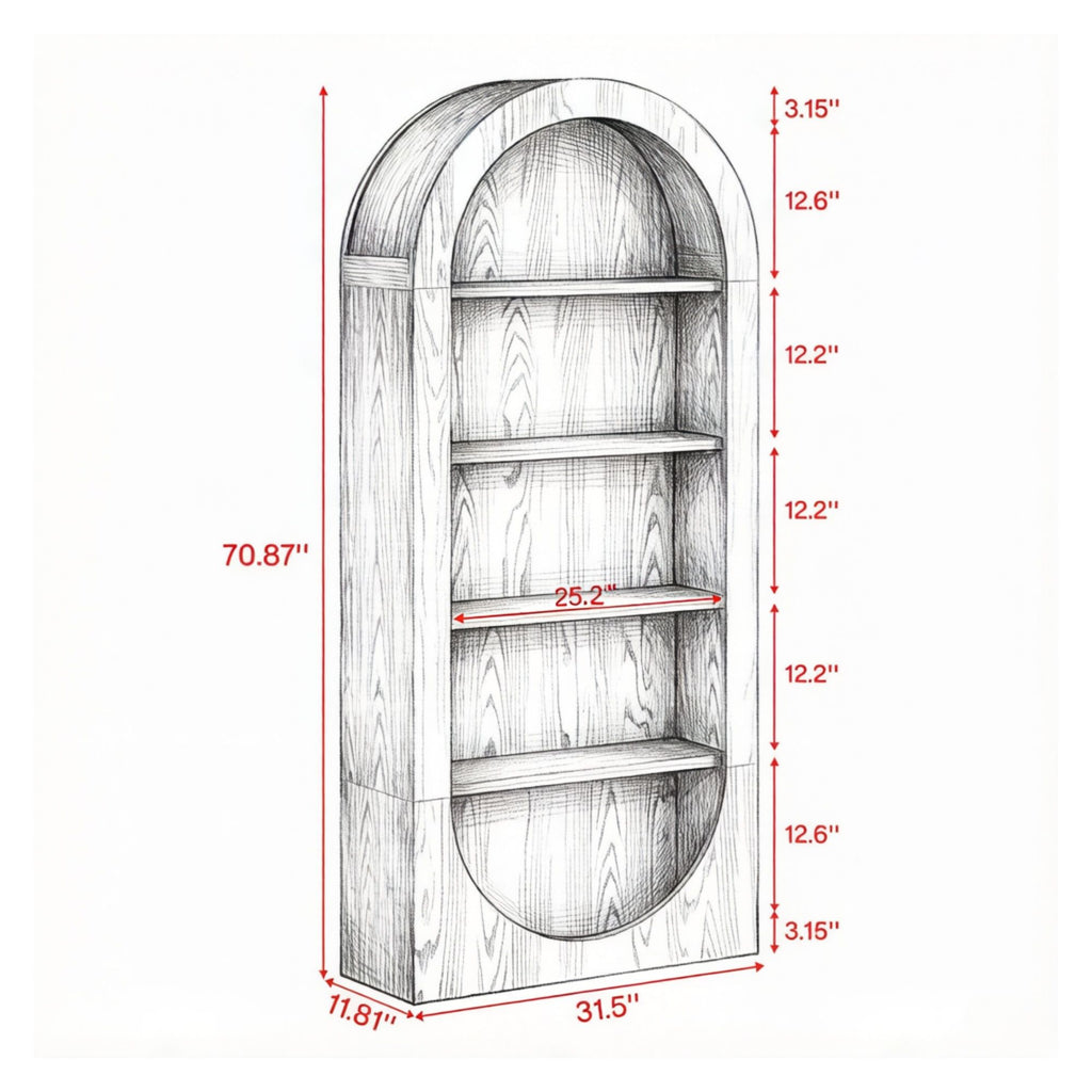 Elegant Arched Shoe Cabinet for Hallway Organization