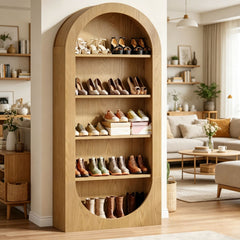 Elegant Arched Shoe Cabinet for Hallway Organization