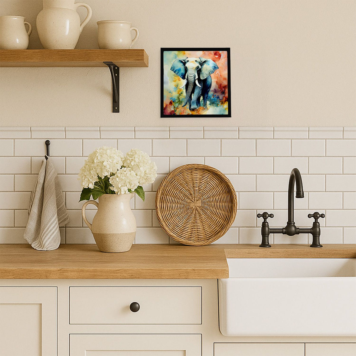 Contemporary Elephant Framed Wall Art
