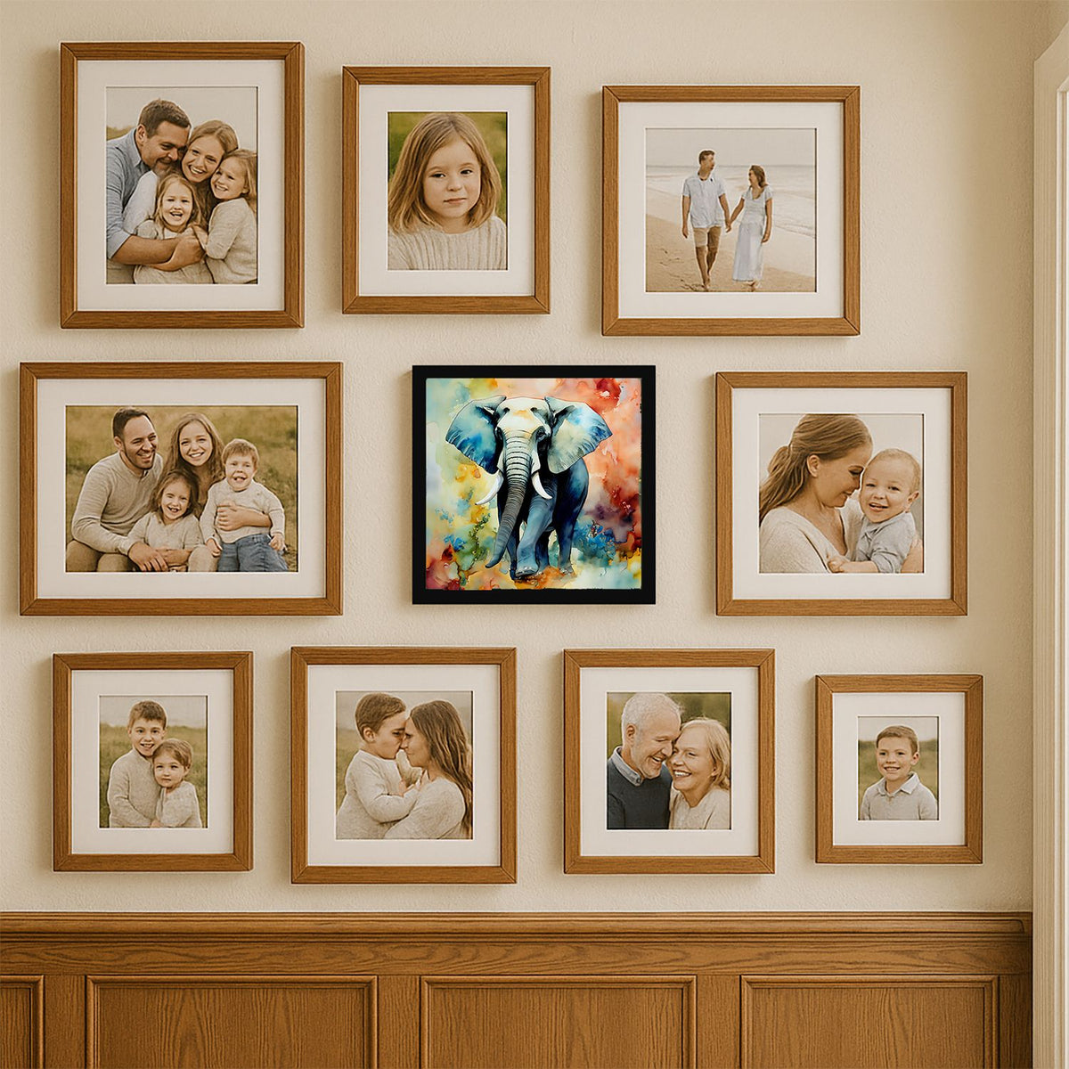 Contemporary Elephant Framed Wall Art