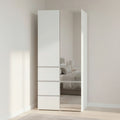 Elise White Modular Closet System with Mirror