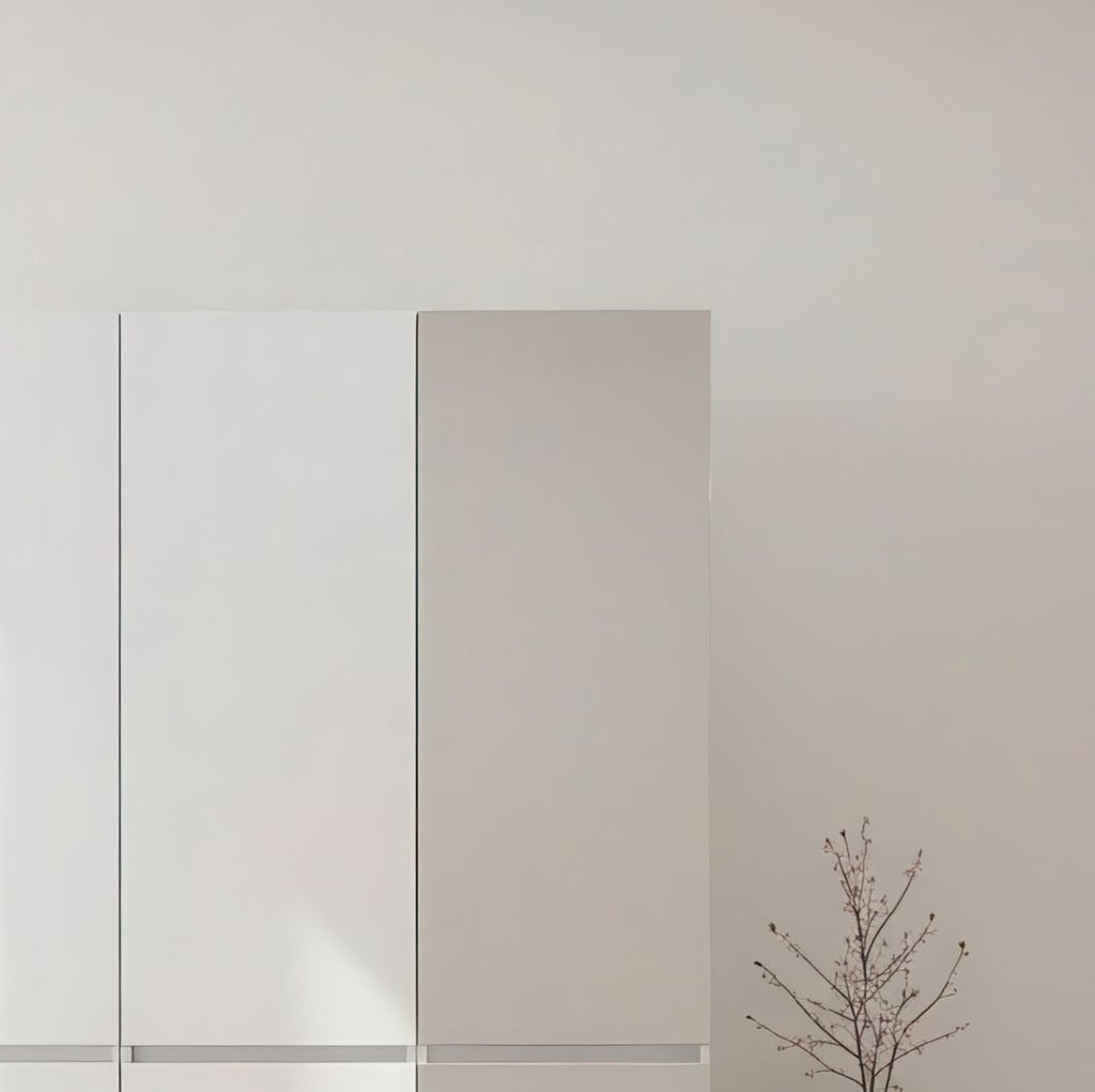 Elise White Modular Closet System with Mirror