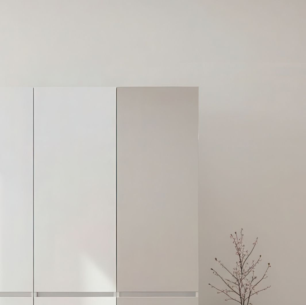 Elise White Modular Closet System with Mirror