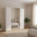 Elise White Modular Walk-In Closet System with Mirror