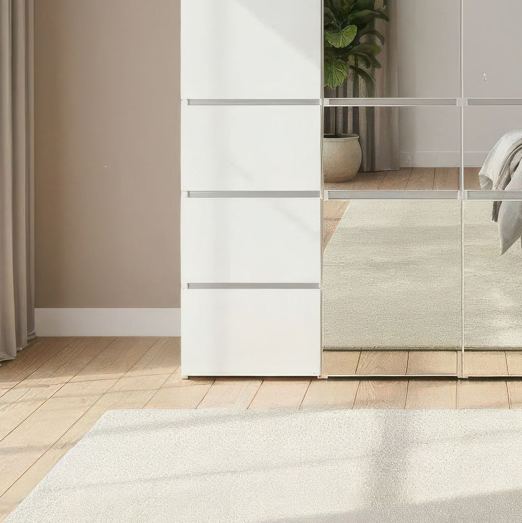 Elise White Modular Walk-In Closet System with Mirror