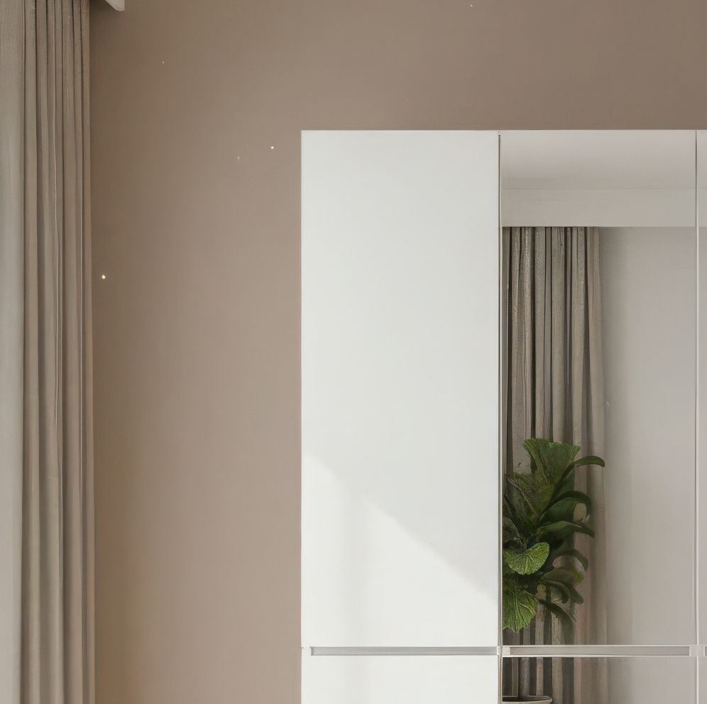 Elise White Modular Walk-In Closet System with Mirror