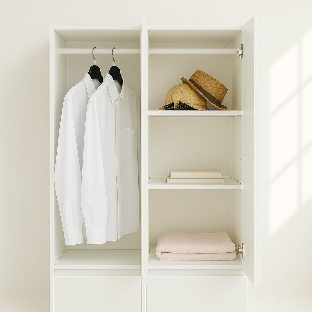 Elise White Modular Walk-In Closet System with Mirror