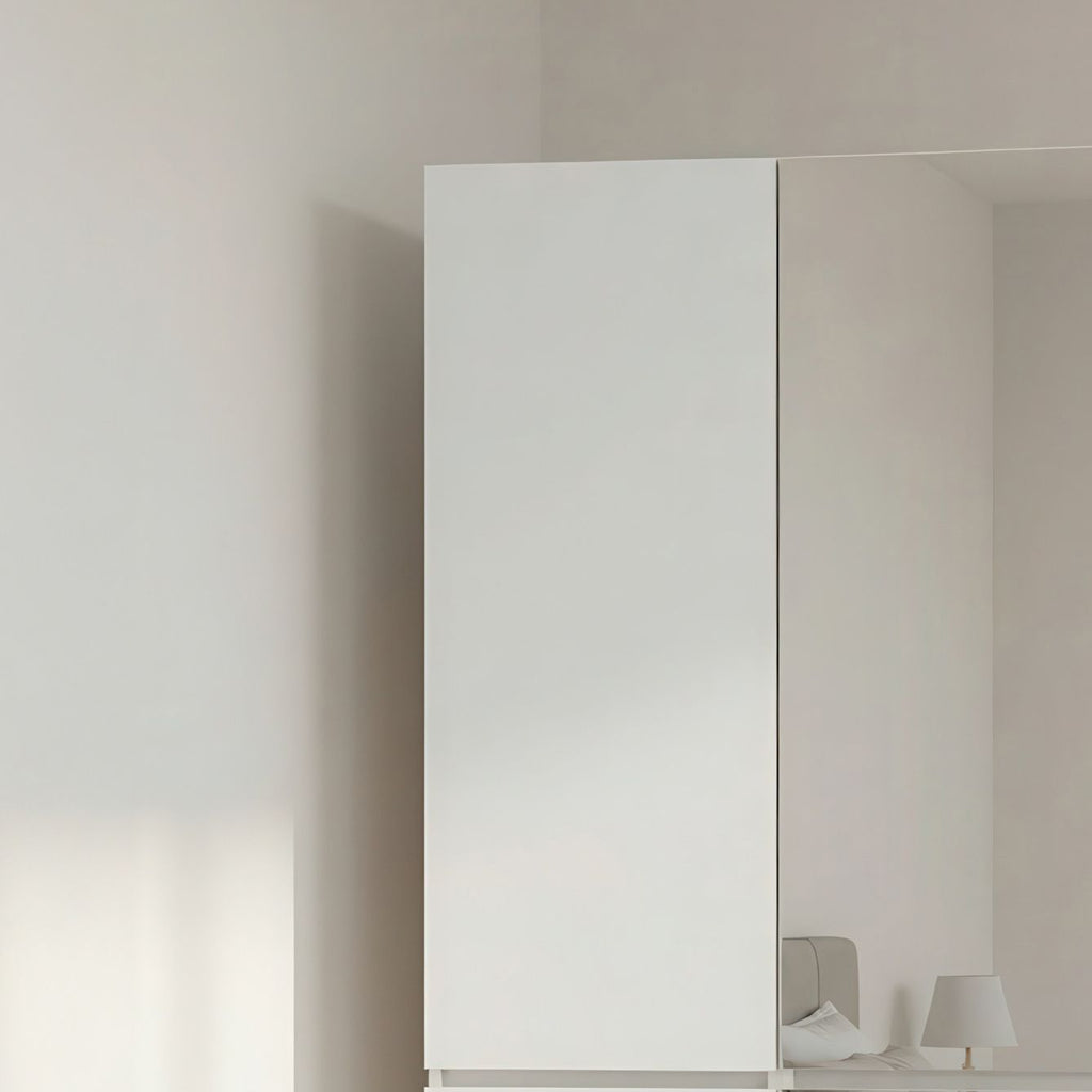 Elise White Modular Closet System with Mirror