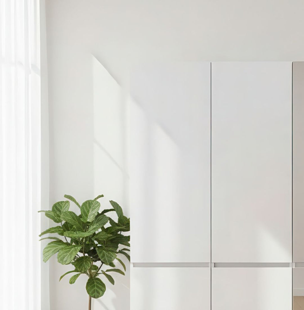 Elise White Modular Closet System with Mirror