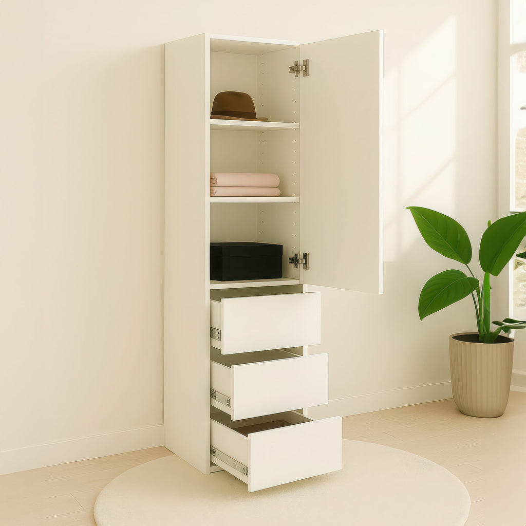 Elise Slim Modular Closet Cabinet with Drawers