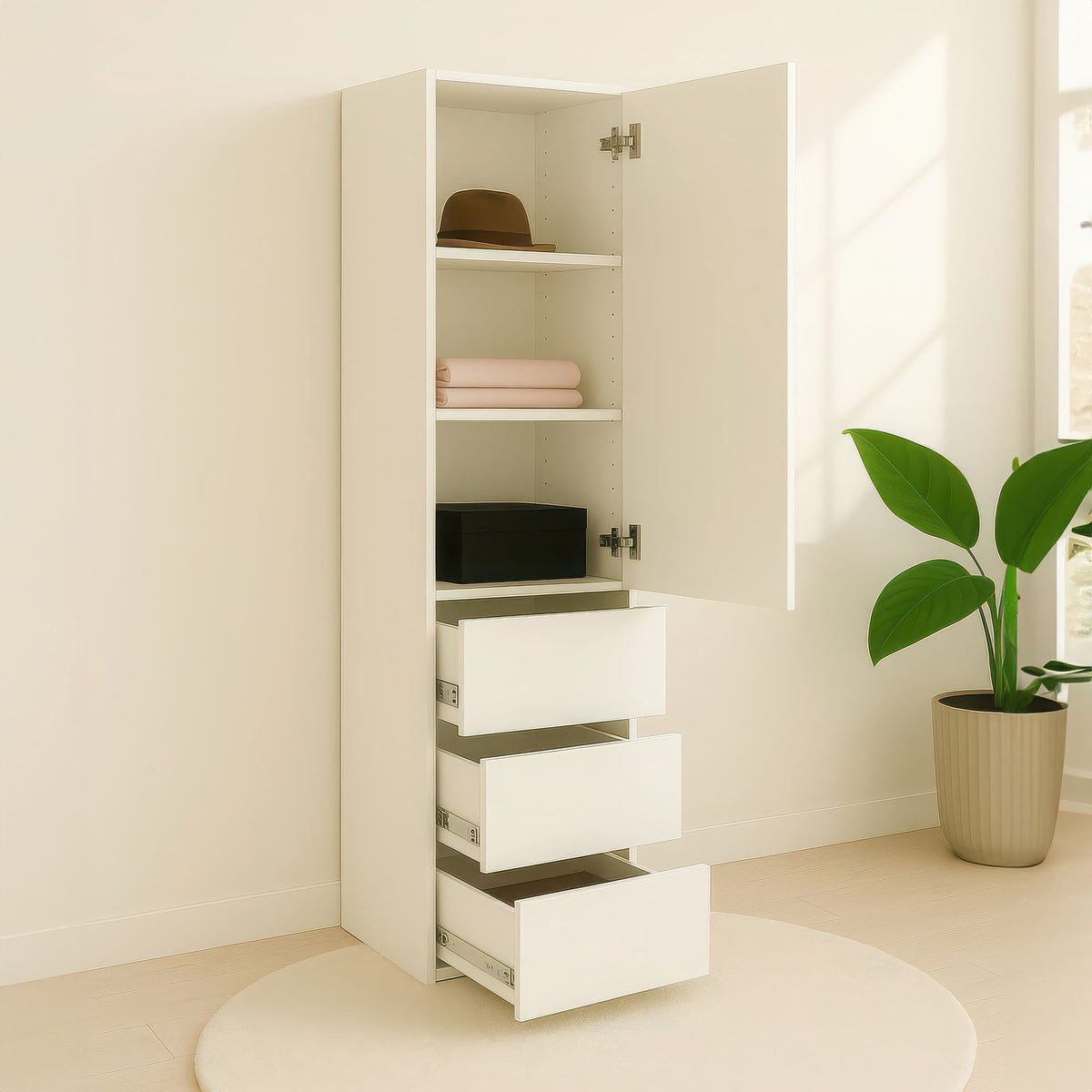 Elise Slim Modular Closet Cabinet with Drawers