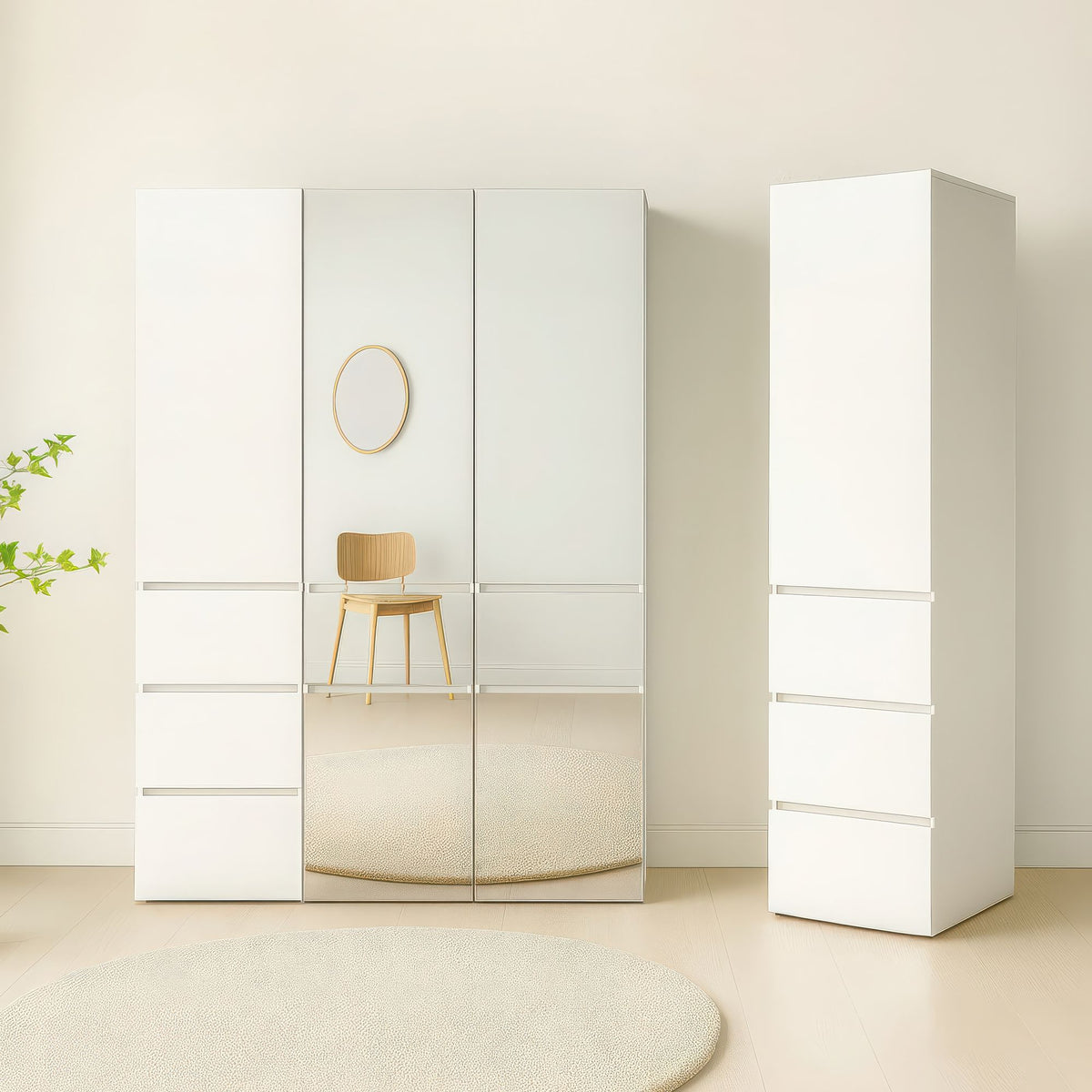 Elise Slim Modular Closet Cabinet with Drawers