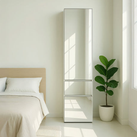 Elise Five-Unit Modular Closet Cabinet with Mirror