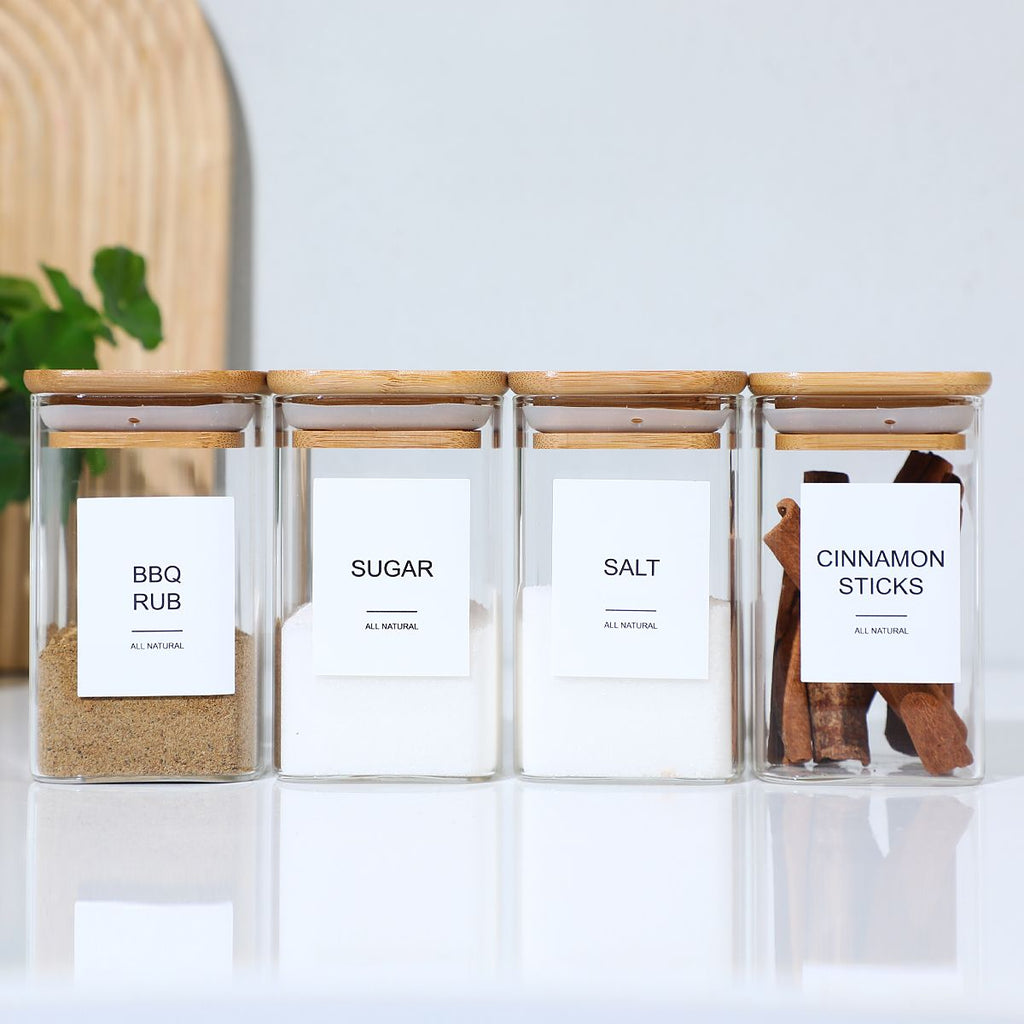 Coordinated Spice Jar and Pantry Label Set