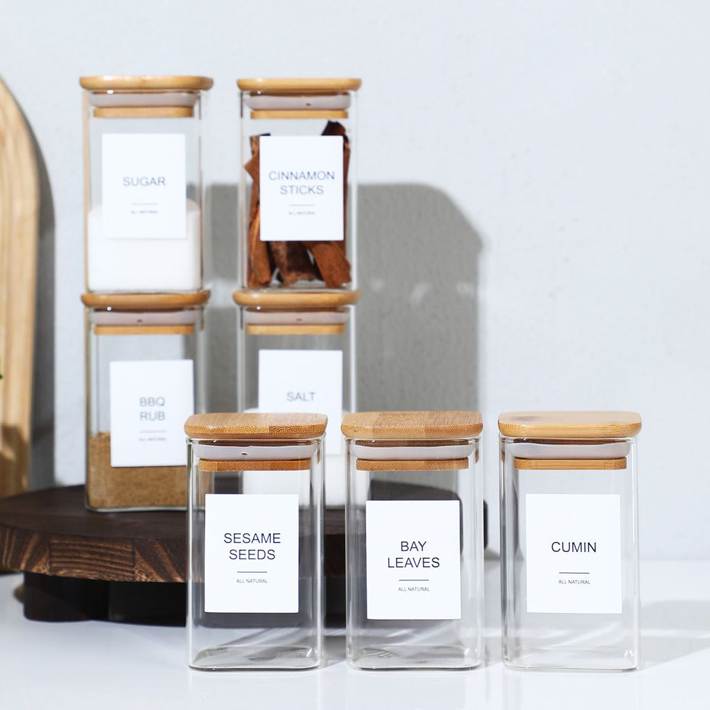Coordinated Spice Jar and Pantry Label Set