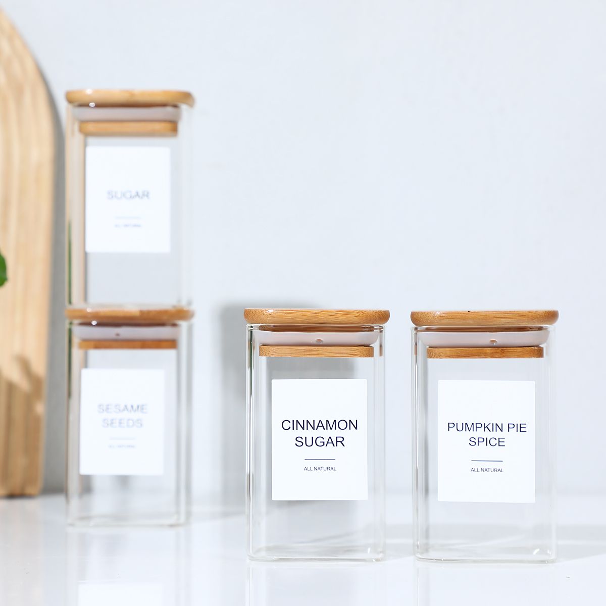 Coordinated Spice Jar and Pantry Label Set