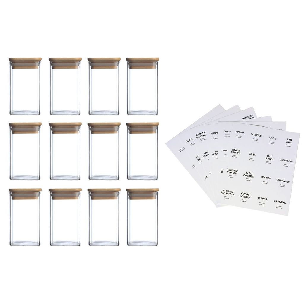 Coordinated Spice Jar and Pantry Label Set
