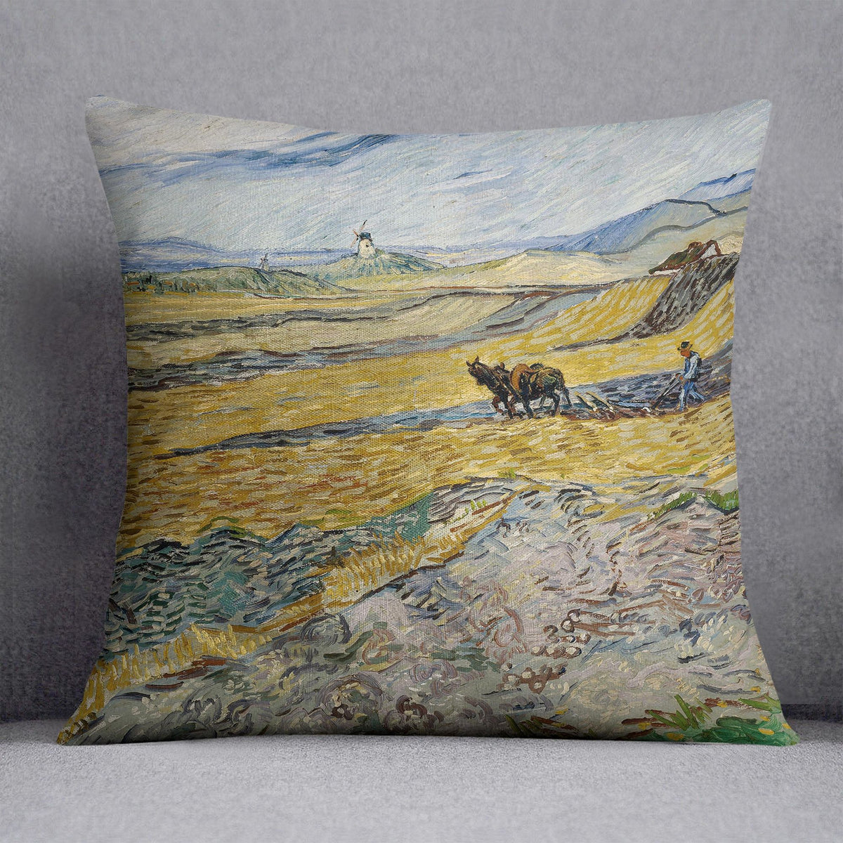 Enclosed Field with Ploughman Cushion
