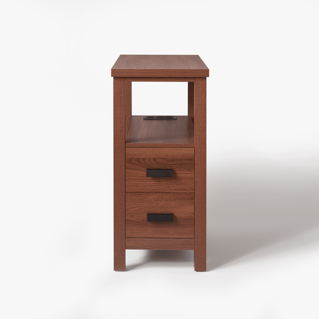 Compact End Table with Charging Station