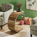 C-Shaped End Table for Sofa or Bed – Compact and Versatile