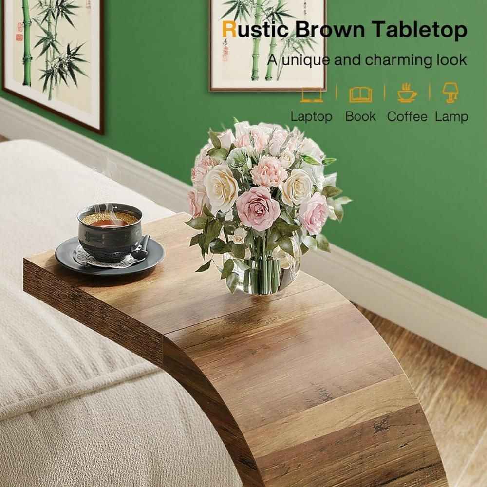C-Shaped End Table for Sofa or Bed – Compact and Versatile