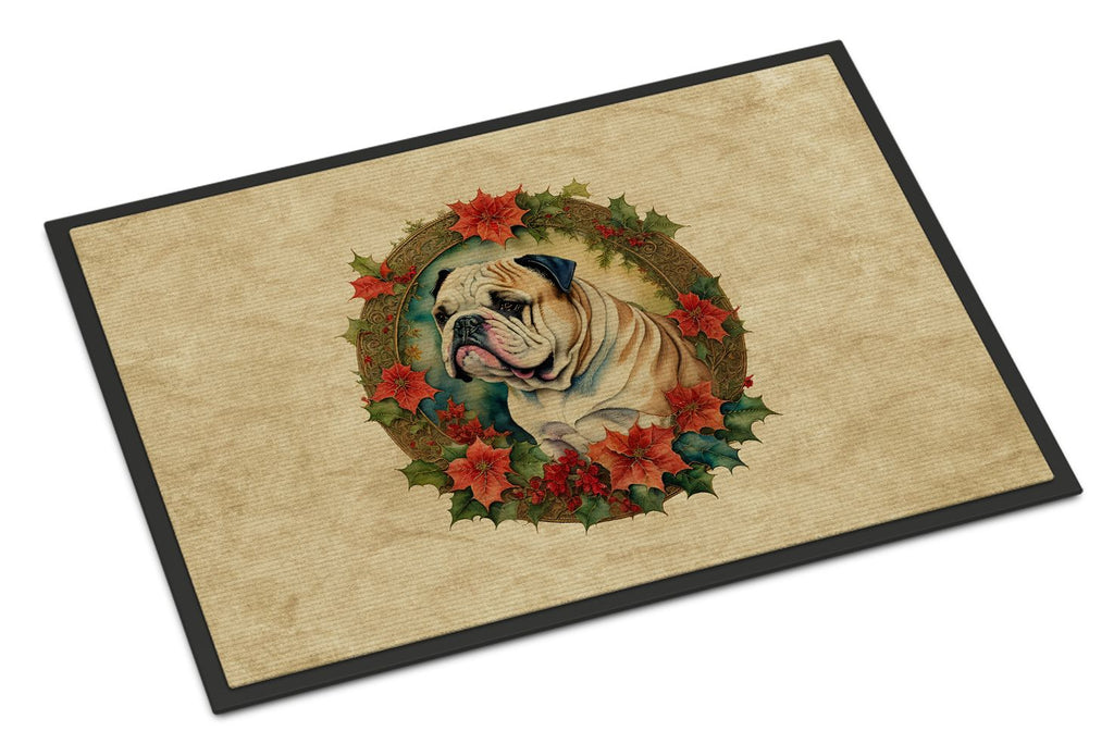 English Bulldog Christmas Entryway Doormat